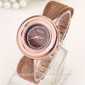 Luxury Wide and Thin Stainless Steel Band Gold Wrist Watch For Women Lady Watch